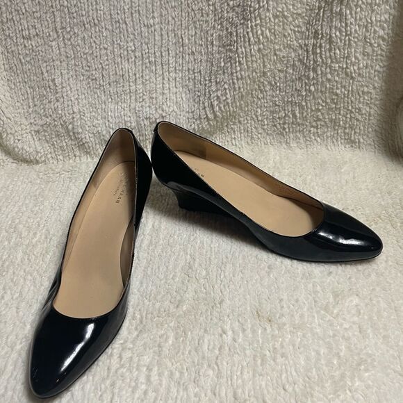 Cole Haan leather patent slip on wedge shoes SZ10.5 B - Picture 3 of 12
